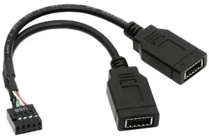 0.15M USB2.0 9/10Pin Motherboard Header Male to Dual Key-A Type-E USB3.1 Front Panel Extension Cable 0.15M USB2.0 9/10Pin Motherboard Header Male to Dual Key-A Type-E USB3.1 Front Panel Extension Cable