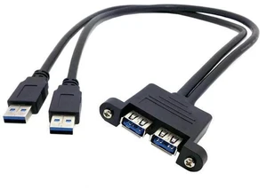 0.5M Dual USB3.0 Front Panel Header Male to Dual USB3.0 Female Panel Mount Extension Cable 0.5M Dual USB3.0 Front Panel Header Male to Dual USB3.0 Female Panel Mount Extension Cable