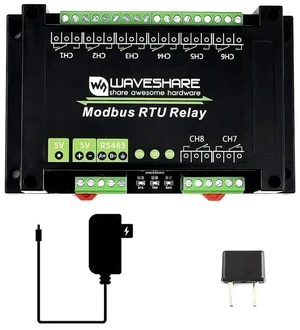 Industrial Modbus RTU 8 Channel Relay Module 5V with RS485 Interface Build-in Power Isolation, ADI Magnetical Isolation, TVS Diode Multi Isolation Protection Circuits Industrial Modbus RTU 8 Channel Relay Module 5V with RS485 Interface Build-in Power Isolation, ADI Magnetical Isolation, TVS Diode Multi Isolation Protection Circuits