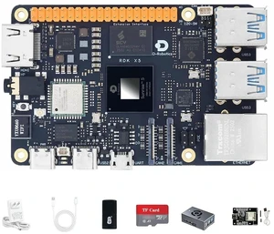 D-Robotics RDK X5 Development Board - 10 Tops AI, 4GB/8GB RAM, Sunrise 5 Chip, Octa-core Cortex A55, MIPI DSI, HDMI, Wi-Fi 6, Bluetooth 5.4, Ready-to-Use (4GB RAM,IMU Kit) D-Robotics RDK X5 Development Board - 10 Tops AI, 4GB/8GB RAM, Sunrise 5 Chip, Octa-core Cortex A55, MIPI DSI, HDMI, Wi-Fi 6, Bluetooth 5.4, Ready-to-Use (4GB RAM,IMU Kit)