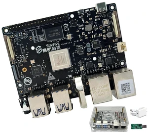 VisionFive2 RISC-V Single Board Computer, Quad Core, 8GB with WiFi dongle, StarFive JH7110 with 3D GPU, Dual Ethernet Port with 2 x 1Gbit, for IOT/AI (Kit 7, Version v1.3B) VisionFive2 RISC-V Single Board Computer, Quad Core, 8GB with WiFi dongle, StarFive JH7110 with 3D GPU, Dual Ethernet Port with 2 x 1Gbit, for IOT/AI (Kit 7, Version v1.3B)