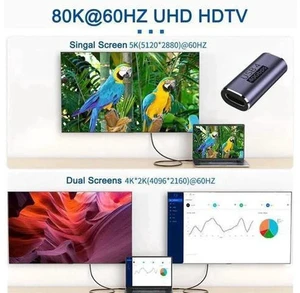 USB4 Type-C Female to Female Coupler Extender Adapter, 40Gbps Data Transfer, 100W PD Fast Charging, 8K@60Hz Video Pass-Through, Compatible with USB4 / Thunderbolt 3/4 Devices USB4 Type-C Female to Female Coupler Extender Adapter, 40Gbps Data Transfer, 100W PD Fast Charging, 8K@60Hz Video Pass-Through, Compatible with USB4 / Thunderbolt 3/4 Devices