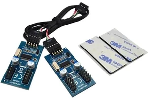 11.81 Inch 9-Pin USB 2.0 Internal Header Splitter Cable, 1 Male to 4 Male USB 9Pin Front Panel Header Extension Adapter, Desktop Motherboard USB Port Multiplier Hub 11.81 Inch 9-Pin USB 2.0 Internal Header Splitter Cable, 1 Male to 4 Male USB 9Pin Front Panel Header Extension Adapter, Desktop Motherboard USB Port Multiplier Hub