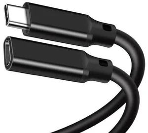 3.3FT USB-C Extension Cable, USB 3.2 Gen 2x2 20Gbps Male to Female Cord, 5A PD 240W Fast Charging & 4K@60Hz Video Cable for MacBook, iPad Pro, iPhone 15/16, SSD, Switch - Black 3.3FT USB-C Extension Cable, USB 3.2 Gen 2x2 20Gbps Male to Female Cord, 5A PD 240W Fast Charging & 4K@60Hz Video Cable for MacBook, iPad Pro, iPhone 15/16, SSD, Switch - Black