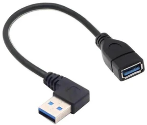 2 Pack 10in/25cm 90 Degree Flat USB 3.0 Extension Cable, Left & Right Angle Type A Male to Female Cord, 5Gbps for Laptop, Flash Drive, Mouse, Hard Drive 2 Pack 10in/25cm 90 Degree Flat USB 3.0 Extension Cable, Left & Right Angle Type A Male to Female Cord, 5Gbps for Laptop, Flash Drive, Mouse, Hard Drive