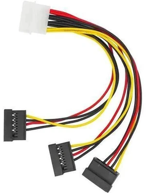 22cm IDE 4Pin Male to 3-Port SATA Female Power Splitter Cable, 4Pin Molex to Triple SATA Power Adapter Cord for HDD & SSD 22cm IDE 4Pin Male to 3-Port SATA Female Power Splitter Cable, 4Pin Molex to Triple SATA Power Adapter Cord for HDD & SSD