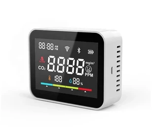 Smart CO2 Detector Carbon Dioxide Monitor, Air Quality Meter with Tuya WiFi Temperature & Humidity Sensor Smart CO2 Detector Carbon Dioxide Monitor, Air Quality Meter with Tuya WiFi Temperature & Humidity Sensor