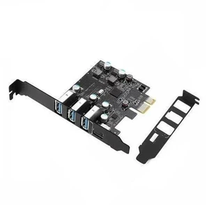 PCIE to 3 ports USB3.0 converter 1 port USB3.1 Type-c PCI Express Expansion Card Pro Fl1100 no need power supply PCIE to 3 ports USB3.0 converter 1 port USB3.1 Type-c PCI Express Expansion Card Pro Fl1100 no need power supply