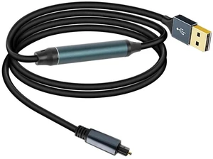 USB-A to TOSLINK Optical Audio Cable Built-in Chip Digital Audio Adapter, SPDIF PCM Stereo Output, Fiber Optical Audio Cable for Soundbar / DAC / AV Receiver USB-A to TOSLINK Optical Audio Cable Built-in Chip Digital Audio Adapter, SPDIF PCM Stereo Output, Fiber Optical Audio Cable for Soundbar / DAC / AV Receiver