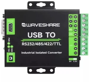 Industrial-Grade Isolated USB to RS232/485/422/TTL Converter USB-B Interface, FT232RNL Chip, Power & Signal Isolation, TVS Protection Industrial-Grade Isolated USB to RS232/485/422/TTL Converter USB-B Interface, FT232RNL Chip, Power & Signal Isolation, TVS Protection
