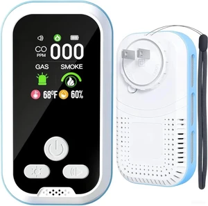 5 in1 Carbon Monoxide Detector Combo with HD Screen Monoxide Alarm, Detects CO, Natural Gas, Smoke, Temperature, and Humidity for Home, Apartment, Hotel, Camping RV Safety Gifts Idea 5 in1 Carbon Monoxide Detector Combo with HD Screen Monoxide Alarm, Detects CO, Natural Gas, Smoke, Temperature, and Humidity for Home, Apartment, Hotel, Camping RV Safety Gifts Idea