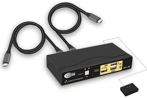 2 Port USB-C KVM Switch 4K@60Hz with Audio, USB Type-C KVM Switcher for 2 PCs/Mac/Mobile Share Single Monitor Keyboard Mouse, Cross OS Compatible 2 Port USB-C KVM Switch 4K@60Hz with Audio, USB Type-C KVM Switcher for 2 PCs/Mac/Mobile Share Single Monitor Keyboard Mouse, Cross OS Compatible