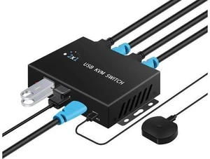 2 Port 2-In-1-Out HDMI KVM Switch, 4K@60Hz, USB3.0, With Desktop Controller, Compatible Windows/Linux/MacOS 2 Port 2-In-1-Out HDMI KVM Switch, 4K@60Hz, USB3.0, With Desktop Controller, Compatible Windows/Linux/MacOS