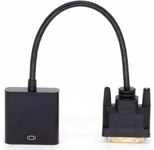 25CM Active Dual Link DVI-D 24+1 Male to VGA Female Video Adapter Cable with DAC Chip, Digital to Analog Signal Converter, Max 1920x1080 Resolution 25CM Active Dual Link DVI-D 24+1 Male to VGA Female Video Adapter Cable with DAC Chip, Digital to Analog Signal Converter, Max 1920x1080 Resolution