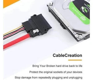 22Pin 7+15 SATA Male to Female Extension Adapter, Slim SATA Extender Converter for 2.5 Inch SATA HDD SSD, Black Compact Design 22Pin 7+15 SATA Male to Female Extension Adapter, Slim SATA Extender Converter for 2.5 Inch SATA HDD SSD, Black Compact Design