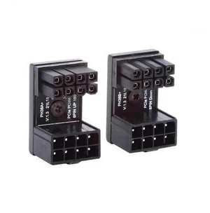 2 Pack 360° Rotatable Up/Down Angled ATX 8Pin Male to Female 12V GPU Power Adapter Connector 2 Pack 360° Rotatable Up/Down Angled ATX 8Pin Male to Female 12V GPU Power Adapter Connector