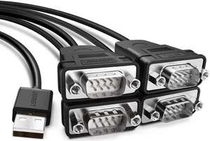 UGREEN USB to Serial RS232 Cable Adapter 4 Ports DB9 Converter 9-Pin Male to Male with Hexnuts for Windows 10/8.1/8/7/XP/Vista/Linux/MAC OS 8/9/OS X UGREEN USB to Serial RS232 Cable Adapter 4 Ports DB9 Converter 9-Pin Male to Male with Hexnuts for Windows 10/8.1/8/7/XP/Vista/Linux/MAC OS 8/9/OS X