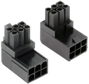 2 Pack 90 Degree ATX 6Pin GPU Power Adapter, Angled Graphics Card Power Connector 2 Pack 90 Degree ATX 6Pin GPU Power Adapter, Angled Graphics Card Power Connector