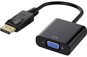 1 Pack Gold-Plated DisplayPort Male to VGA Female Adapter, DP to VGA Converter for Laptop Desktop PC Monitor Projector HDTV, Black 1 Pack Gold-Plated DisplayPort Male to VGA Female Adapter, DP to VGA Converter for Laptop Desktop PC Monitor Projector HDTV, Black