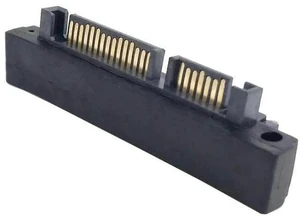 90 Degree Right Angled SATA 22Pin 7+15 Male to Female Extension Adapter 90 Degree Right Angled SATA 22Pin 7+15 Male to Female Extension Adapter