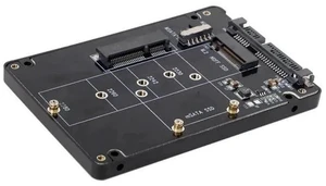 M.2 NGFF B-Key + mSATA to SATA 3.0 Adapter Enclosure With Power Switch Dual SSD Converter M.2 NGFF B-Key + mSATA to SATA 3.0 Adapter Enclosure With Power Switch Dual SSD Converter