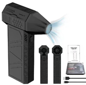 Super Powerful Turbo Fan Brushless with USB Rechargeable for Dust Snow Blowing, 130000RPM Handheld Electric , 52m / S Wind Speed Duster Fan, Black, Bewinnerif7c16eaok Super Powerful Turbo Fan Brushless with USB Rechargeable for Dust Snow Blowing, 130000RPM Handheld Electric , 52m / S Wind Speed Duster Fan, Black, Bewinnerif7c16eaok