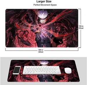 Large Mouse Pad, Extended Gaming Mousepad Non-Slip Base Keyboard Pad,Desk Mat 24" x 14" in, Anime Mouse Pad Large Mouse Pad, Extended Gaming Mousepad Non-Slip Base Keyboard Pad,Desk Mat 24" x 14" in, Anime Mouse Pad