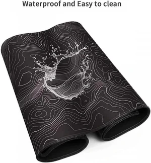Large Gaming Mouse Pad Topographic Map Lines Contour Geographic Computer Keyboard Mouse Mat Desk Pad Non-Slip Desk Mat for Home Office Gaming Work, 35.4x15.7 in Large Gaming Mouse Pad Topographic Map Lines Contour Geographic Computer Keyboard Mouse Mat Desk Pad Non-Slip Desk Mat for Home Office Gaming Work, 35.4x15.7 in