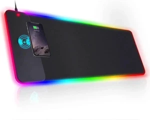 Wireless Charging RGB Gaming Mouse Pad 10W, LED Mouse Mat 800x300x4MM, 10 Light Modes Extra Large Mousepad Non-Slip Rubber Base Computer Keyboard Mat for Gaming, MacBook, PC, Laptop, Desk Wireless Charging RGB Gaming Mouse Pad 10W, LED Mouse Mat 800x300x4MM, 10 Light Modes Extra Large Mousepad Non-Slip Rubber Base Computer Keyboard Mat for Gaming, MacBook, PC, Laptop, Desk