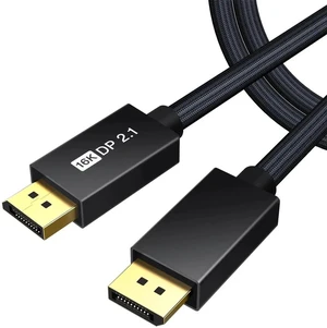 DisplayPort 2.1 Cable, 15ft, 16K@60Hz, 8K@120Hz, 4K@240Hz, HDR, HDCP 2.2, 3D, ARC, Compatible with Gaming Monitor, TV and More DisplayPort 2.1 Cable, 15ft, 16K@60Hz, 8K@120Hz, 4K@240Hz, HDR, HDCP 2.2, 3D, ARC, Compatible with Gaming Monitor, TV and More