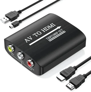 AV to HDMI Converter with HDMI Cable,RCA to HDMI Converter for PS1,PS2,PS3,Xbox,N64,WII,SNES,VHS,VCR,Blue-Ray DVD Players,STB AV to HDMI Converter with HDMI Cable,RCA to HDMI Converter for PS1,PS2,PS3,Xbox,N64,WII,SNES,VHS,VCR,Blue-Ray DVD Players,STB