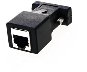 RS232 to RJ45 DB9 9Pin Serial Port Male to RJ45 Female Cat5e6 Ethernet LAN Extend Adapter RS232 to RJ45 DB9 9Pin Serial Port Male to RJ45 Female Cat5e6 Ethernet LAN Extend Adapter