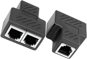 Ethernet Splitter Ethernet Cable Splitter Ethernet Splitter 1 to 2 for Cat5 Cat5e Cat6 Cat6e Cat7 Cable and Supports Connecting Two Devices to The Network at The Same Time. (2 PCS) Black Ethernet Splitter Ethernet Cable Splitter Ethernet Splitter 1 to 2 for Cat5 Cat5e Cat6 Cat6e Cat7 Cable and Supports Connecting Two Devices to The Network at The Same Time. (2 PCS) Black