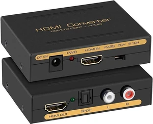 HDMI Audio Extractor 4K Tiancai HDMI to HDMI + RCA R/L or Optical SPDIF Converter Compatible with Chromecast Fire Stick Blu-Ray Player PS4 Speaker Amplifier Soundbar Headphone Support 3D HDMI Audio Extractor 4K Tiancai HDMI to HDMI + RCA R/L or Optical SPDIF Converter Compatible with Chromecast Fire Stick Blu-Ray Player PS4 Speaker Amplifier Soundbar Headphone Support 3D