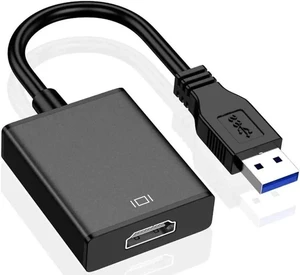 USB to HDMI Adapter USB 3.0/2.0 to HDMI 1080P Video Graphics Cable Converter with Audio for PC Laptop Projector HDTV Compatible with Windows XP 7/8/8.1/10 USB to HDMI Adapter USB 3.0/2.0 to HDMI 1080P Video Graphics Cable Converter with Audio for PC Laptop Projector HDTV Compatible with Windows XP 7/8/8.1/10