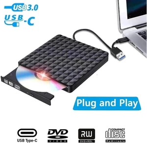 Diamond Pattern External DVD/CD Drive, USB 3.0 Type-C External DVD CD ROM Burner, Portable DVD Player, CD RW Optical Drive, Compatible with Laptop Desktop PC Windows Linux OS Diamond Pattern External DVD/CD Drive, USB 3.0 Type-C External DVD CD ROM Burner, Portable DVD Player, CD RW Optical Drive, Compatible with Laptop Desktop PC Windows Linux OS