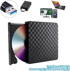 Type-C/USB3.0 Portable DVD-ROM Optical Drive External Slim CD ROM Disk Reader Desktop PC Laptop Tablet Promotion DVD Player Type-C/USB3.0 Portable DVD-ROM Optical Drive External Slim CD ROM Disk Reader Desktop PC Laptop Tablet Promotion DVD Player