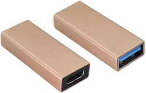 USB 3.0 to Type C Adapter Female USB Type C to Male USB 3.0 A Converter for USB Port PC,Laptops,Power Banks,Chargers and Type-C Port U-Disk,Smart Phone,Data Cable Etc(Champagne Gold-2 Pack) USB 3.0 to Type C Adapter Female USB Type C to Male USB 3.0 A Converter for USB Port PC,Laptops,Power Banks,Chargers and Type-C Port U-Disk,Smart Phone,Data Cable Etc(Champagne Gold-2 Pack)
