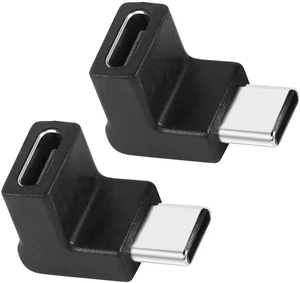 90 Degree USB-C Male to Female Adapter,Up&Down Angle USB 3.1 Type C Gen 2 (10Gbps) Connector,Support Charging Data Transmission,for Laptop,Tablet,Mobile Phone-2Pack 90 Degree USB-C Male to Female Adapter,Up&Down Angle USB 3.1 Type C Gen 2 (10Gbps) Connector,Support Charging Data Transmission,for Laptop,Tablet,Mobile Phone-2Pack