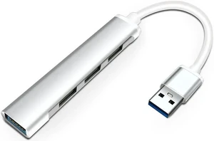 USB C Hub 4 Ports USB3.0 to 4 X USB 3.0 Hub Adapter for MacBook, Mac Pro, Mac mini, iMac, Surface Pro, XPS, PC, Flash Drive, Mobile HDD-Silver USB C Hub 4 Ports USB3.0 to 4 X USB 3.0 Hub Adapter for MacBook, Mac Pro, Mac mini, iMac, Surface Pro, XPS, PC, Flash Drive, Mobile HDD-Silver