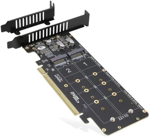 Quad PCIe NVMe Adapter, PCIe 4.0 x16 to 4Ports M.2 NVMe Converter Card for 2U Support NVMe SSD in Size 22110/2280/2260/2242 (PCI-e Bifurcation Required) Quad PCIe NVMe Adapter, PCIe 4.0 x16 to 4Ports M.2 NVMe Converter Card for 2U Support NVMe SSD in Size 22110/2280/2260/2242 (PCI-e Bifurcation Required)