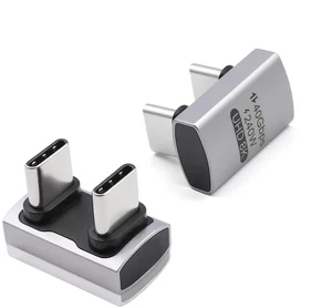 240W USB C 180 Degree Adapter (40Gbps Data, 8K@60Hz Video) U Shape Type C Male to Male Adapter, USB C Angle for Thunderbolt 4/3, Switch, Laptop, Tablet, iPhone 16 15 2Pack 240W USB C 180 Degree Adapter (40Gbps Data, 8K@60Hz Video) U Shape Type C Male to Male Adapter, USB C Angle for Thunderbolt 4/3, Switch, Laptop, Tablet, iPhone 16 15 2Pack