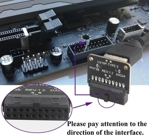 2Pack 90 Degree USB 20Pin to USB3.1 Type-E Front Panel Connector Down-Right Angle Type-E USB 3.1 Female to 19/20Pin USB3.0 Female Header Extension Adapter for Computer 2Pack 90 Degree USB 20Pin to USB3.1 Type-E Front Panel Connector Down-Right Angle Type-E USB 3.1 Female to 19/20Pin USB3.0 Female Header Extension Adapter for Computer
