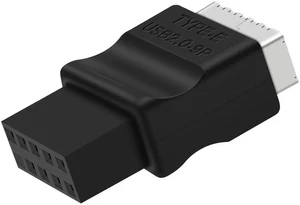 USB 2.0 to USB 3.2 Gen 1 Header Extension Adapter for Mainboard with Type E Key-A Female Front Panel Socket to 9 Pin Header Internal Conversion Adapter Black USB 2.0 to USB 3.2 Gen 1 Header Extension Adapter for Mainboard with Type E Key-A Female Front Panel Socket to 9 Pin Header Internal Conversion Adapter Black