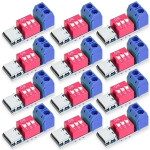 PD Fast Charging Test Board 5-20V Adjustable PD Trigger Board Module USB Type-C 100W Voltage Connetor Power Supply Accessories (12PCS) PD Fast Charging Test Board 5-20V Adjustable PD Trigger Board Module USB Type-C 100W Voltage Connetor Power Supply Accessories (12PCS)