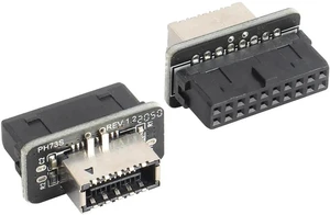 2Pack USB 3.0 19 Pin Header to USB 3.1 Type-E 20 Pin Header Front Panel Adapter USB 3.0 19 Pin Female to 20 pin Type E 3.1 Female Front Panel Header Connector for Computer Motherboard.(19Pin) 2Pack USB 3.0 19 Pin Header to USB 3.1 Type-E 20 Pin Header Front Panel Adapter USB 3.0 19 Pin Female to 20 pin Type E 3.1 Female Front Panel Header Connector for Computer Motherboard.(19Pin)