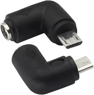90 Degree Micro DC Power Adapter 90 Degree DC5.5x2.1mm to Micro USB 5V DC Power Supply Charging Connector for Cellphone, Tablet,MP3 and Micro USB Device.(2Pack/Micro) 90 Degree Micro DC Power Adapter 90 Degree DC5.5x2.1mm to Micro USB 5V DC Power Supply Charging Connector for Cellphone, Tablet,MP3 and Micro USB Device.(2Pack/Micro)