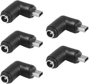 5pcs 90 Degree DC5521 to Mini USB Adapters DC 5.5x2.1mm Female to Mini USB Male Connector 5V Power Supply Charge Adapter for Sound,Camera,Desk Lamps,Small Fan 5pcs 90 Degree DC5521 to Mini USB Adapters DC 5.5x2.1mm Female to Mini USB Male Connector 5V Power Supply Charge Adapter for Sound,Camera,Desk Lamps,Small Fan