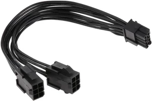 20cm 18AWG PCI-E Double 6 Pin to 8 Pin Graphics Card Modular Power Cable 20cm 18AWG PCI-E Double 6 Pin to 8 Pin Graphics Card Modular Power Cable