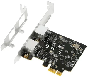 FOR 2.5G Gigabit Network Card Adapter with 2 Ports 2500Mbps PCIe 2.5Gb Ethernet Card RJ45 LAN Computer Controller Card FOR 2.5G Gigabit Network Card Adapter with 2 Ports 2500Mbps PCIe 2.5Gb Ethernet Card RJ45 LAN Computer Controller Card